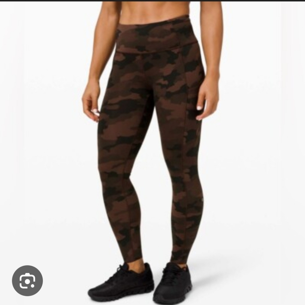 Lululemon Fast Free ll 25" in Heritage Camo Earth Brown